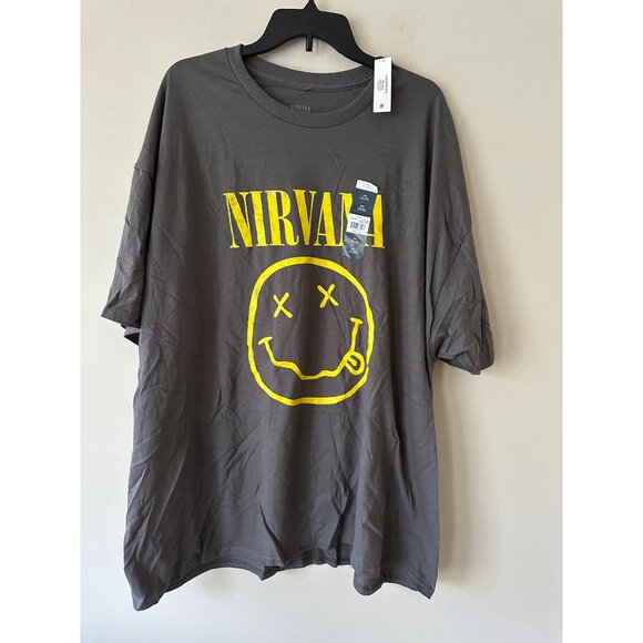 Nirvana Mens Charcoal Graphic Tee Size S 100% Cotton NWOT Basic Tee - Picture 3 of 6